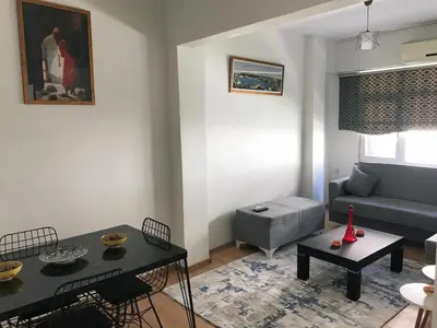 a living room with a couch and a table at Apartment sultanahmet in Istanbul