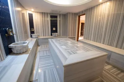 a large bathroom with two sinks and a tub at Park Inn by Radisson Yalova City Center in Yalova