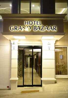 a hotel grand bazaar sign on the front of a building at Grand Bazaar Hotel in Istanbul