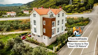 an aerial view of a home in the heat of nature at Doğanın Kalbindeki Eviniz-6 Kişi in Gemlik