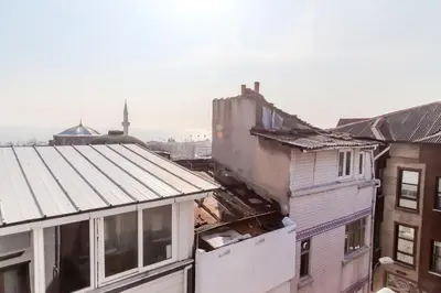 an aerial view of buildings in a city at Palladium APART Hotel in Istanbul