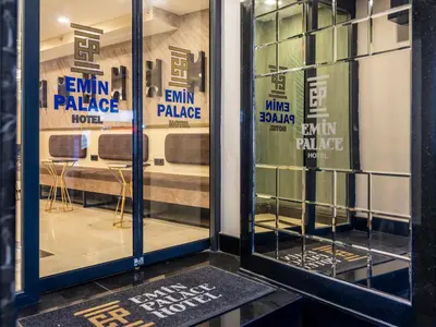 a view of the front door of a furniture store at Emin Palace in Istanbul