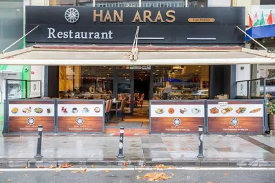a restaurant with a sign that reads ham arsen restaurant at Grand Aras Hotel & Suites in Istanbul