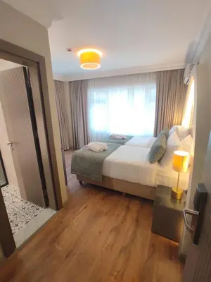 a bedroom with a large bed and a window at Mara Oldcity Hotel in Istanbul