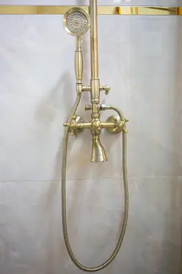 a shower with a shower head on a wall at Sayina Hotel in Istanbul