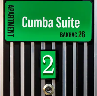 a green and white sign on a keyboard at APARTMENTS BAKRAC 26 in Istanbul