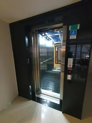 an entrance to a revolving door in a building at Hotel Esve Istanbul in Istanbul