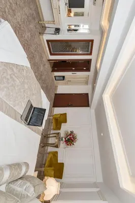 an overhead view of a staircase in a house at Escardin hotel in Istanbul