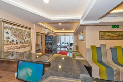 a conference room with a table and chairs at Floransa City Hotel in Istanbul