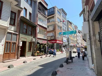 a city street with people walking down the street at BEYOĞLU in Istanbul