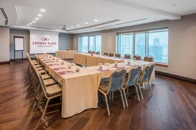 a conference room with a long table and chairs at Crowne Plaza Istanbul Oryapark by IHG in Istanbul