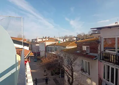 a view of a street in a city with buildings at Buyukada Cinar Hotel in Buyukada