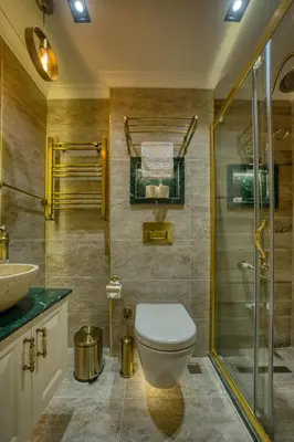 a bathroom with a toilet and a shower at Mahhsen Mansion Oldcity in Istanbul