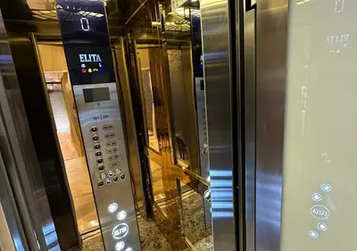 a close up of an elevator in a building at Elita Otel Kumkapı in Istanbul