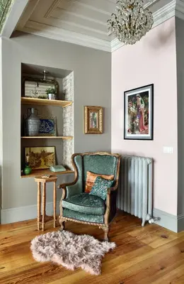 a living room with a chair and a chandelier at Golden Horn Views from The Saffron House in Old Istanbul in Istanbul