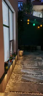 a stone walkway in front of a building at Modern Furnished Historical House in Istanbul