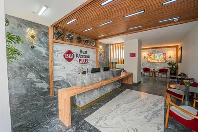 a lobby of a best western plus restaurant at Best Western Plus Hotel & Residences Istanbul in Istanbul