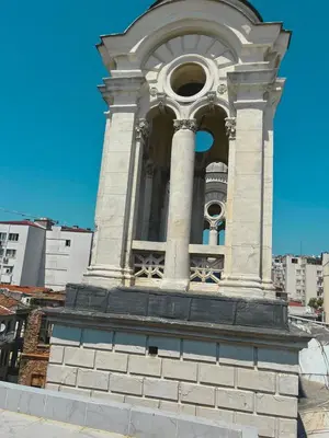 a clock tower on top of a building at Yellow Bull Istanbul hotel in Istanbul