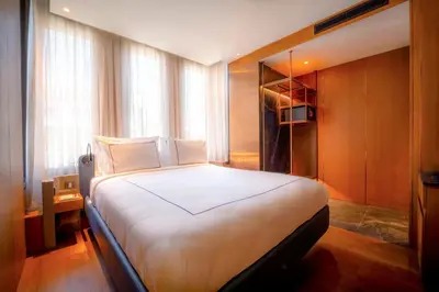 a bedroom with a large white bed in a room at Sura Concept Hotel in Istanbul
