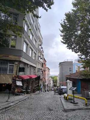 a cobblestone street in a city with buildings at Sultanahmet Apartment in Istanbul