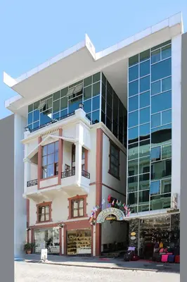 a large building with a store in front of it at Alpinn Hotel Istanbul in Istanbul