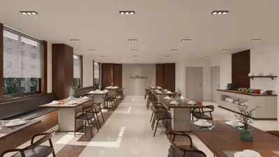 a restaurant with tables and chairs in a room at Euphrates Hotel Bursa in İhsaniye