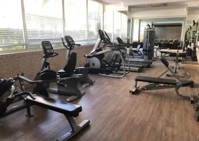 a gym with several treadms and cardio machines at Low Price Luxury Apartment Perfect for An Amazing stay In ISTANBUL in Istanbul