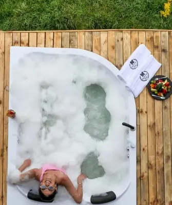 a picture of a person in a bubble bath in a bubble at Bisanthe Panorama in Kumbağ