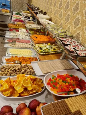 a buffet filled with lots of different types of food at Hamit Hotel Istanbul - Special Category in Istanbul