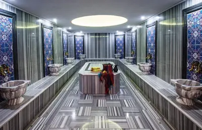 a spa room with a tub and two sinks at Ağaoğlu My Mountain in Uludag