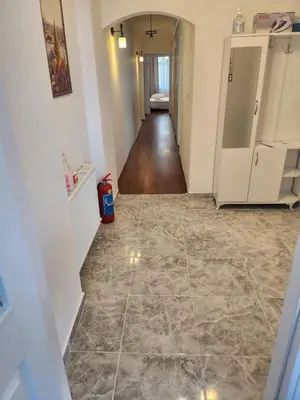 a hallway with a tile floor in a house at KADIKOY merkezi konumda in Istanbul