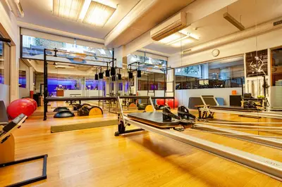 a gym with exercise equipment in a large room at NOA - Lüleci Hendek 54 in Istanbul