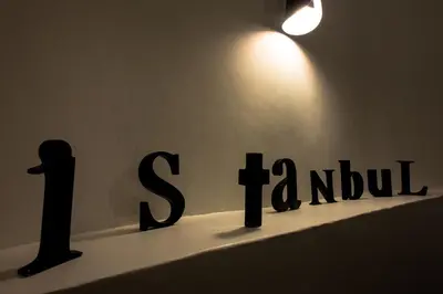 a sign that says i s randled on a wall at Istanbul Irini Seaview House in Istanbul