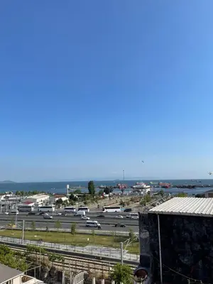 a view of a parking lot with cars in it at SİMGE SULTAN' old cty in Istanbul