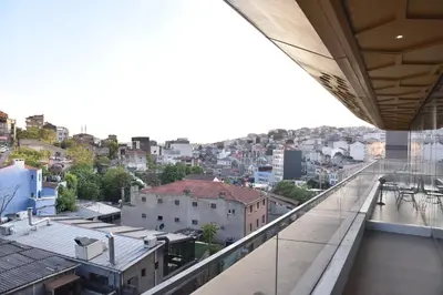 a view of the city from the roof of a building at Yakut Suite in Istanbul