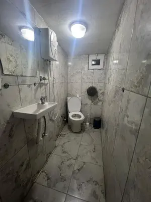 a small bathroom with a toilet and a sink at Taksim Luxury Mansion Hotel in Istanbul