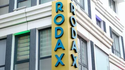 a sign for the ragnar axeland sign on a building at Rodax Residence in Istanbul