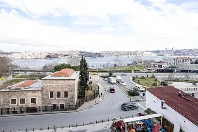 a view of a street in a town with a road at Stunning New Balat Water Front Pad! #383 in Istanbul