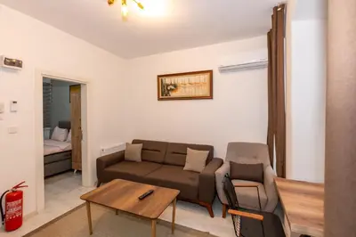 a living room with a couch and a table at rest at home in Istanbul