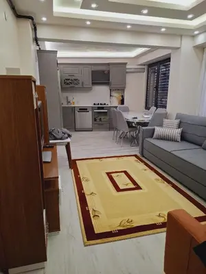 a living room with a couch and a table at Kadir Bey Apt in Istanbul