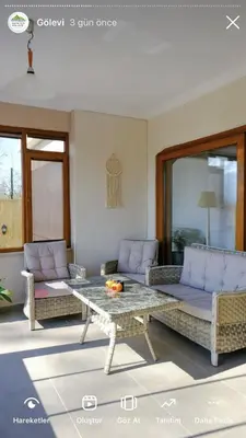a living room with a couch and a coffee table at Sepetçi Lakehouse Heated Pool in Kartepe