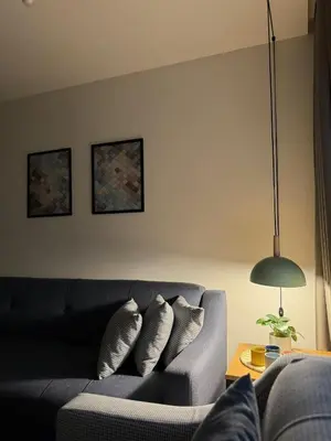 a living room with a couch and a table at Gezgin Residence in Istanbul