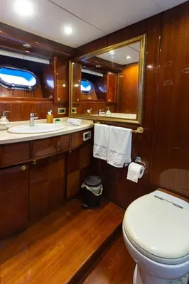 a bathroom with a toilet and a sink at Den Den İstanbul in Istanbul
