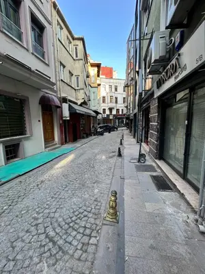 a cobblestone street with a fire hydrant in the middle at Viva Sirkeci Butik Hotel in Istanbul