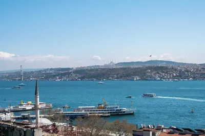 a view of a large body of water with boats at Stay Beyond the Bosphorus #4 in Istanbul