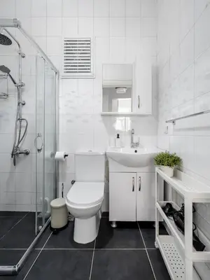 a bathroom with a toilet and a sink and a shower at Stay Beyond the Bosphorus #4 in Istanbul