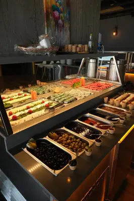 a buffet line with many different types of food at Kerpe Askoroz Otel in Kandıra