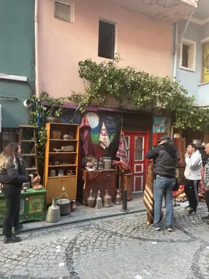 a group of people standing in front of a store at Pink Home 4 in Istanbul