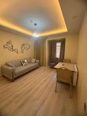 a living room with a couch and a table at Taksim Tekir Apartment in Istanbul