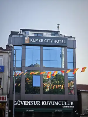 a building with a sign that reads kerner city hotel at Kemer City Hotel İstanbul Airport in Kemerburgaz